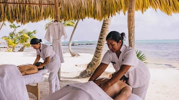 Experience a tranquil beachside spa with soothing massages and serene ocean views.