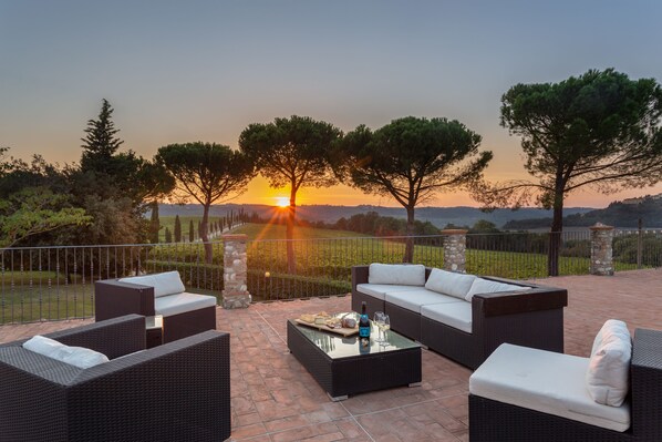 Outdoor wedding area