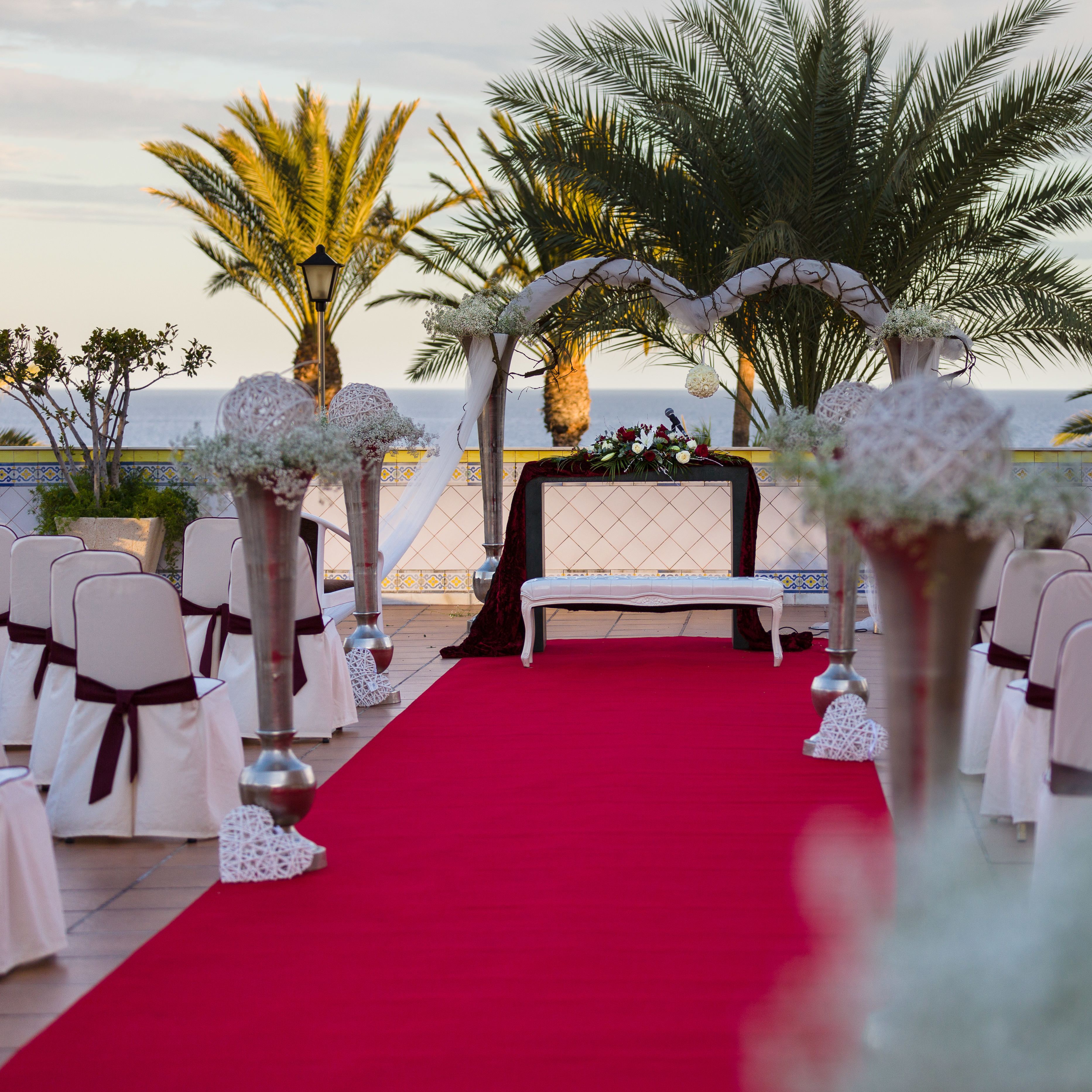 outdoor wedding area
