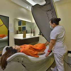 Sauna, steam room, body treatments, body scrubs, facials