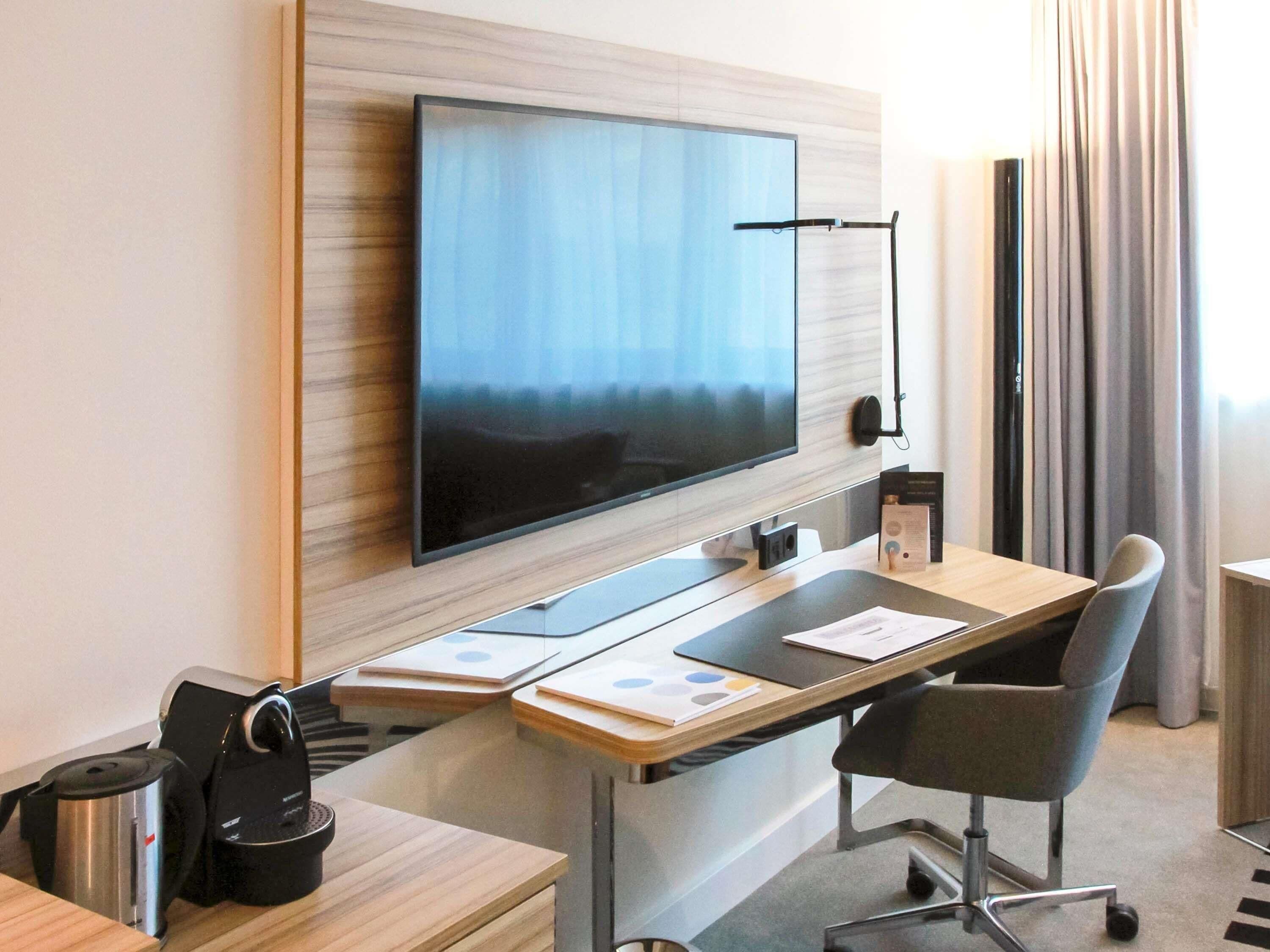 Coffres-forts dans les chambres, bureau, rideaux occultants