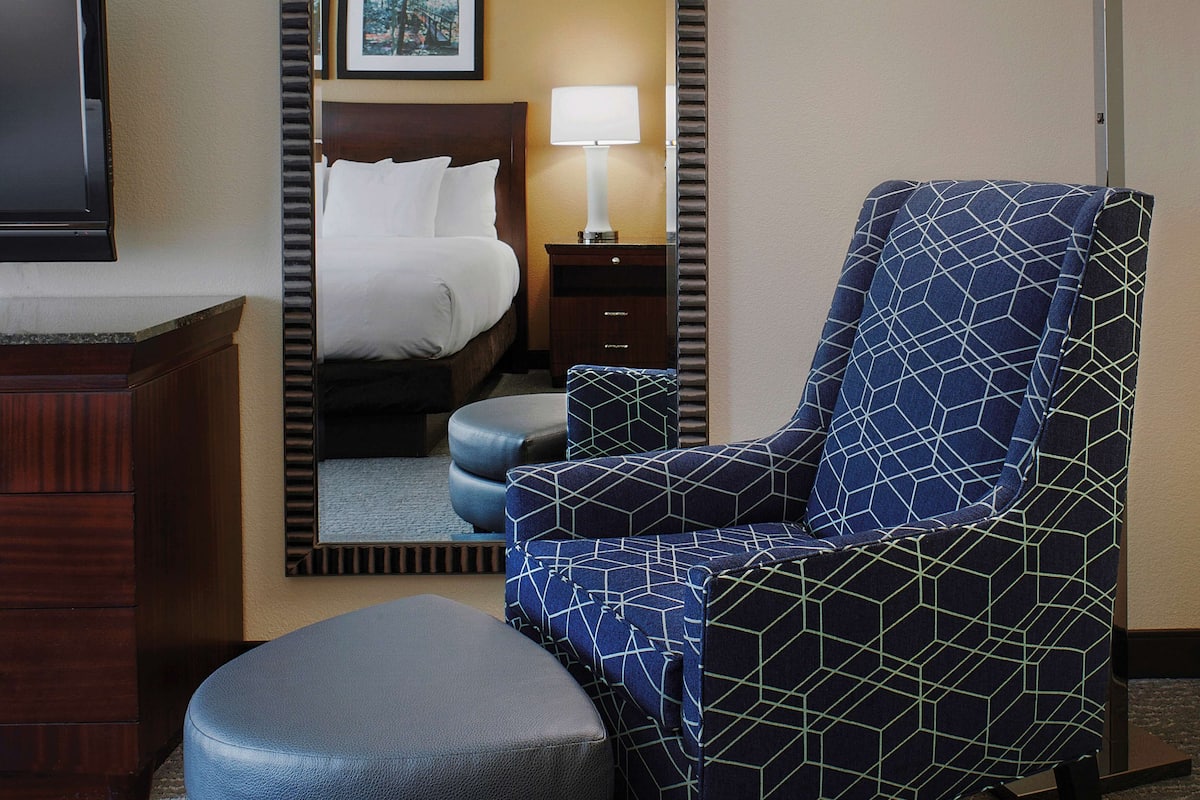 executive suite, two queen and one sofa bed | in-room safe, desk, laptop workspace, blackout curtains