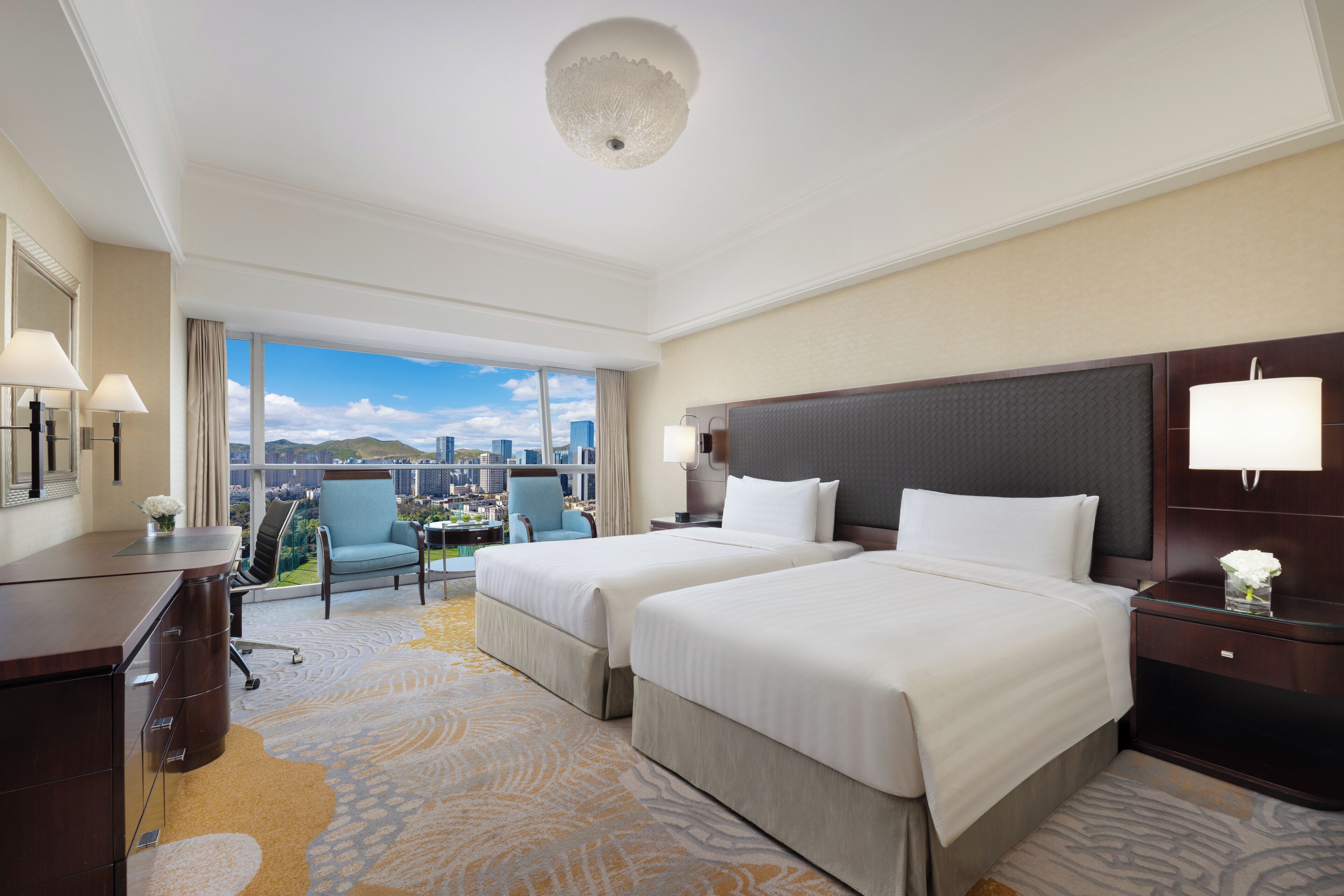 Horizon Club, Room, 2 Twin Beds | Minibar, in-room safe, desk, laptop workspace