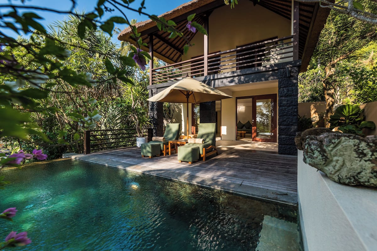 Luxury Villa, 1 Bedroom, Pool View, Mountainside (Qumbang) | Terrace/patio