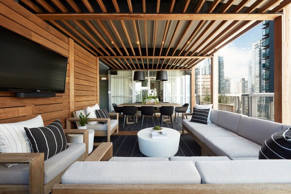 Luxury Penthouse, 2 Bedrooms, Kitchen, Partial Sea View (Halo) | Terrace/patio - Loden Hotel (Vancouver)
