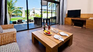 Privileged Duplex Suite & Swimming Pool | Living area | 32-inch LCD TV with cable channels, TV