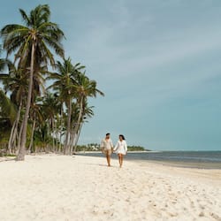Private beach, white sand, sun-loungers, beach umbrellas