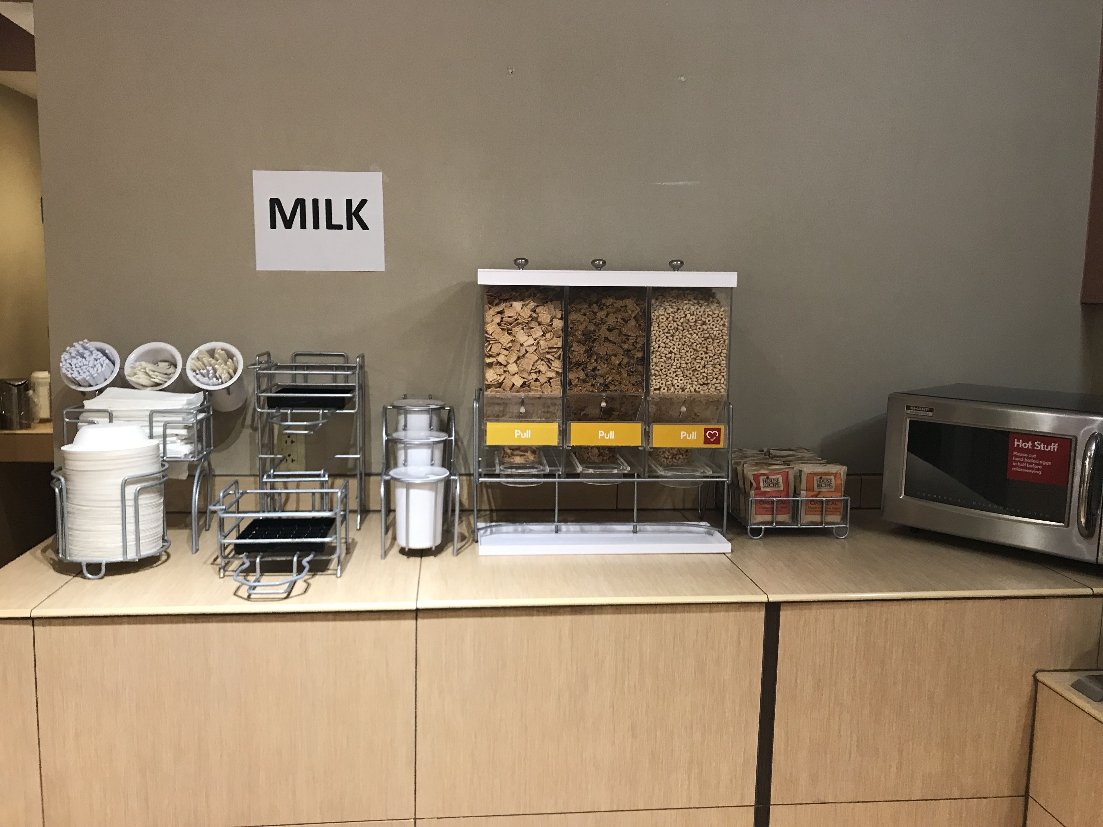 free daily self-service breakfast