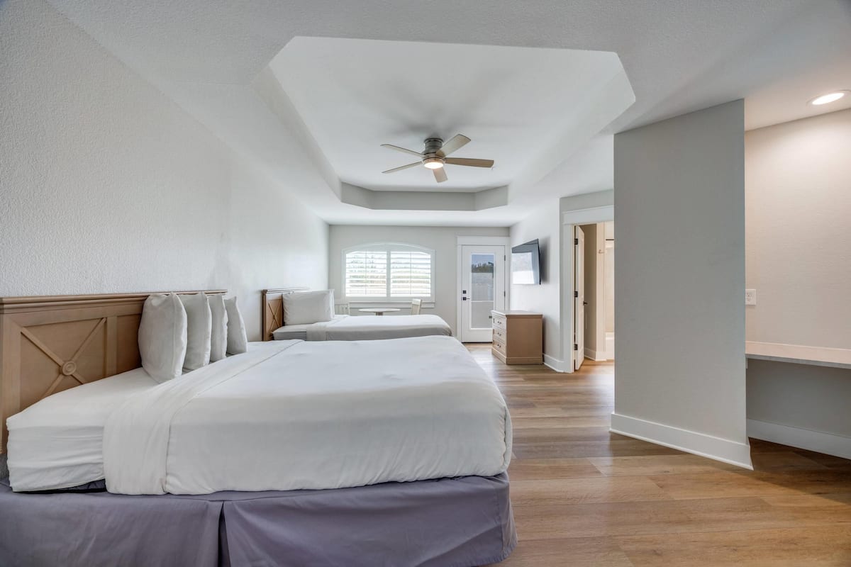 Suite, 2 Queen Beds, Non Smoking (Upgrade) | Premium bedding, desk, iron/ironing board, WiFi (free)