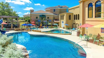 Indoor pool, 3 outdoor pools, pool cabanas (surcharge), pool umbrellas