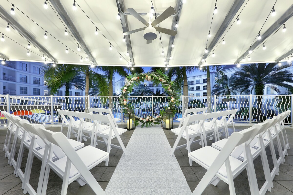 Outdoor wedding area