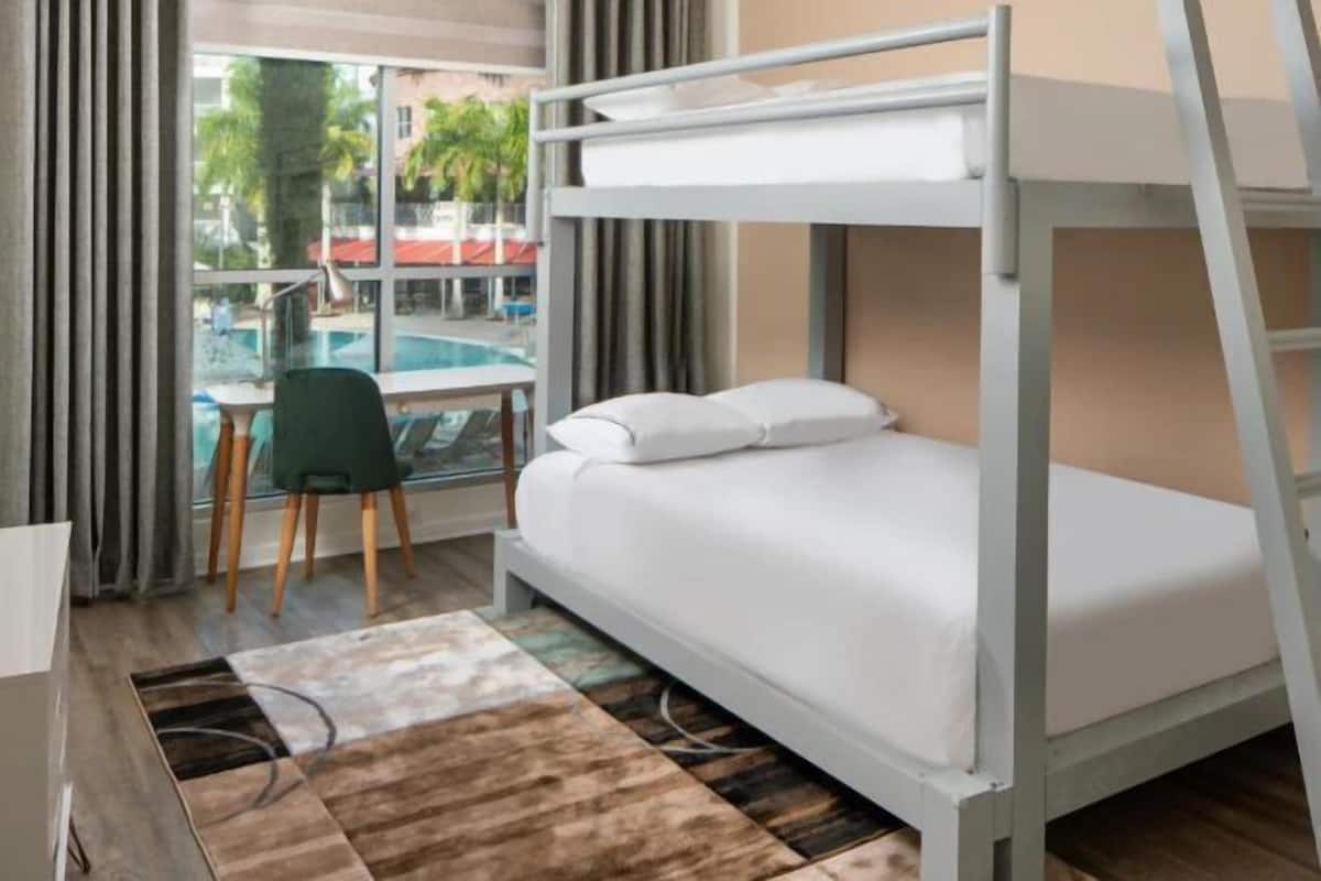 In-room safe, desk, laptop workspace, blackout curtains