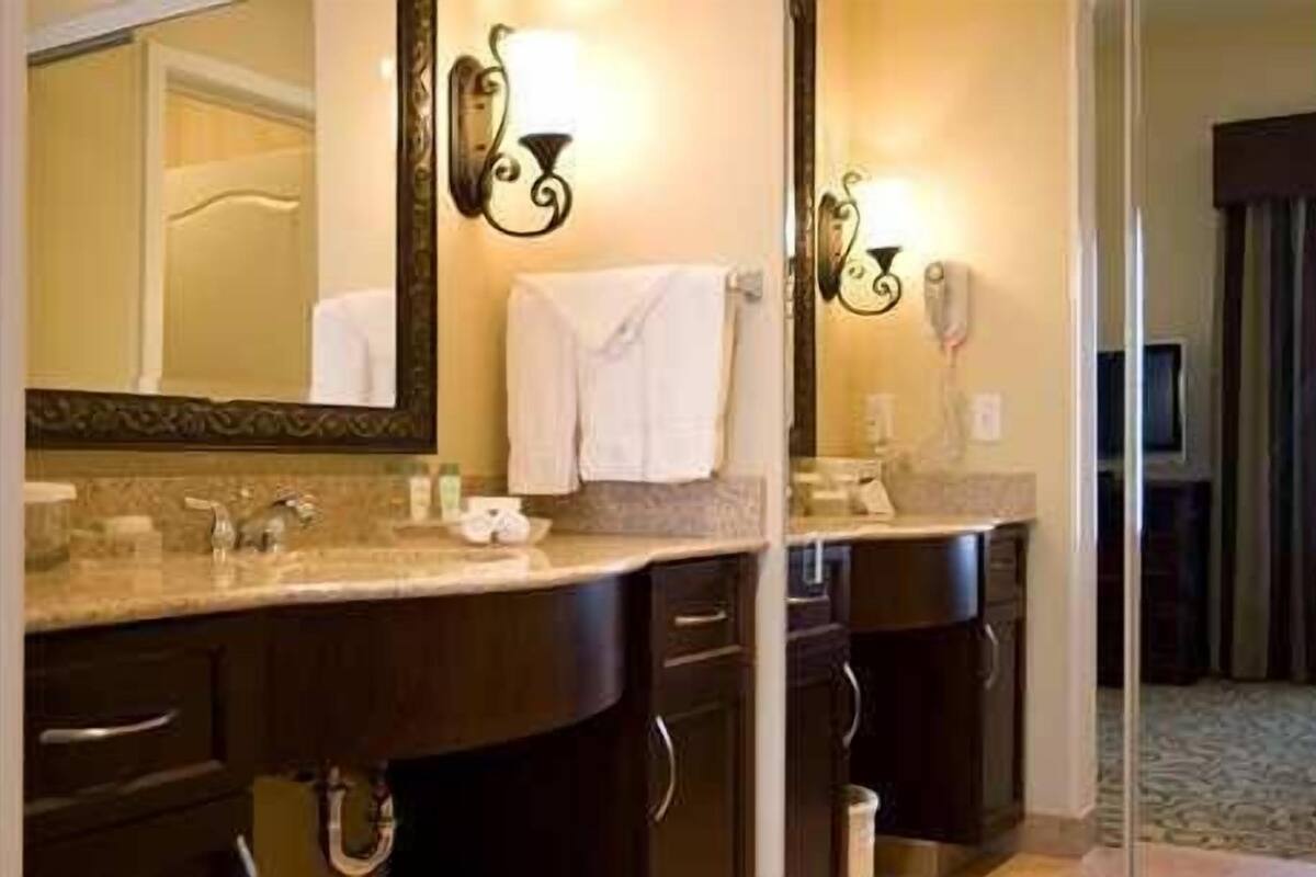 free toiletries, hair dryer, towels