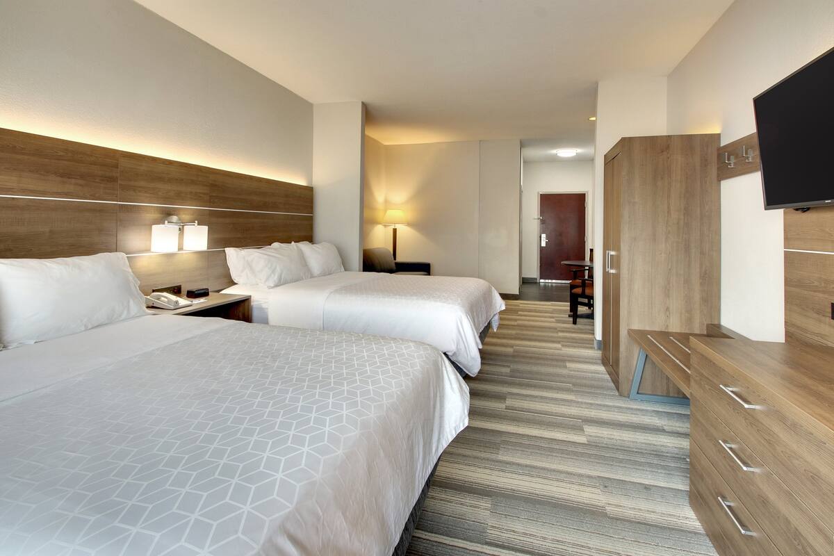Suite, 2 Queen Beds | In-room safe, desk, iron/ironing board, cribs (free)