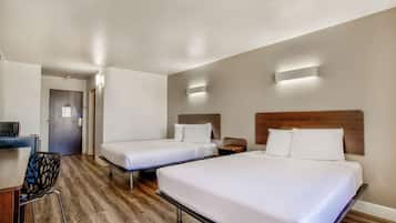 Desk, free WiFi, bed sheets