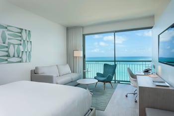 Room, 1 King Bed, Ocean View, Tower | Premium bedding, down comforters, in-room safe, desk at La Concha Renaissance San Juan Resort