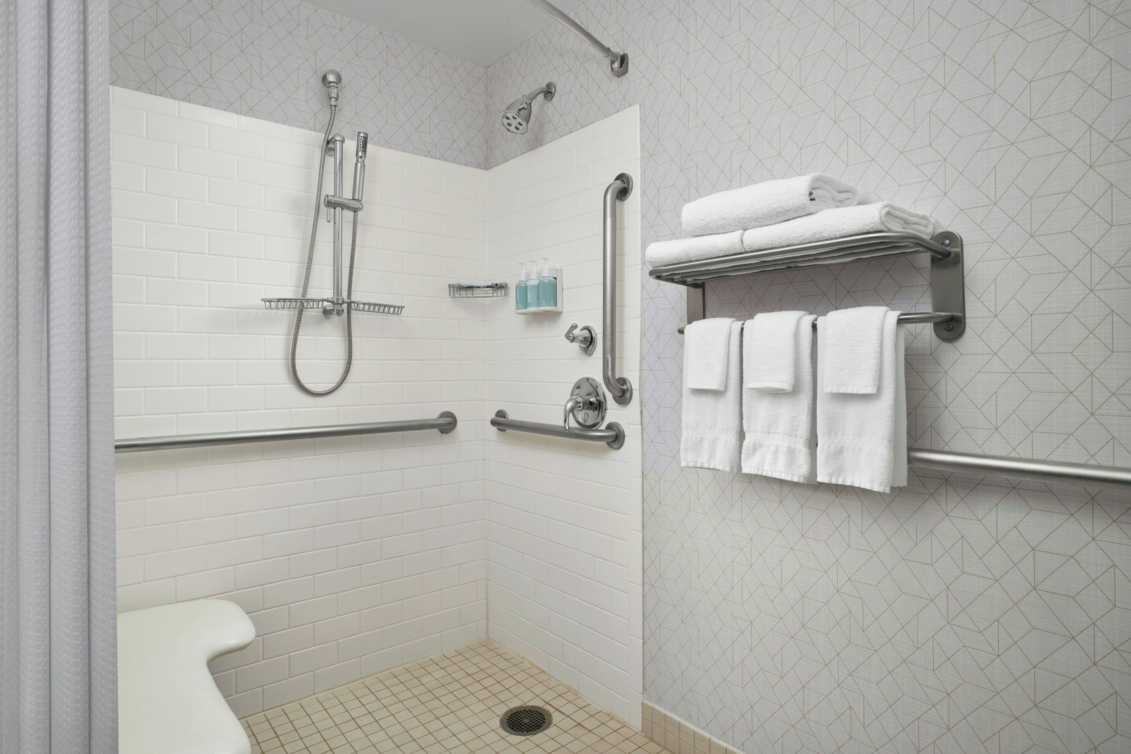 free toiletries, hair dryer, towels, soap