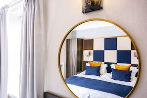 Kamar Double atau Twin Standar | Meja kerja, setrika/meja setrika, Wi-Fi gratis, dan seprai linen
