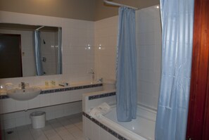 Suite estudio superior | Baño | Amenidades de baño gratuitas, secadora de cabello, toallas, jabón 