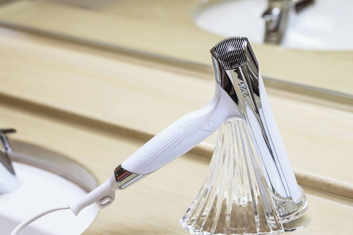 free toiletries, hair dryer, slippers, bidet