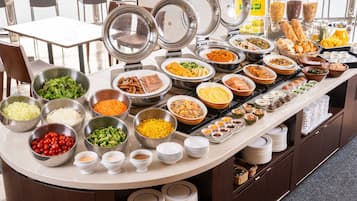 Daily buffet breakfast for a fee