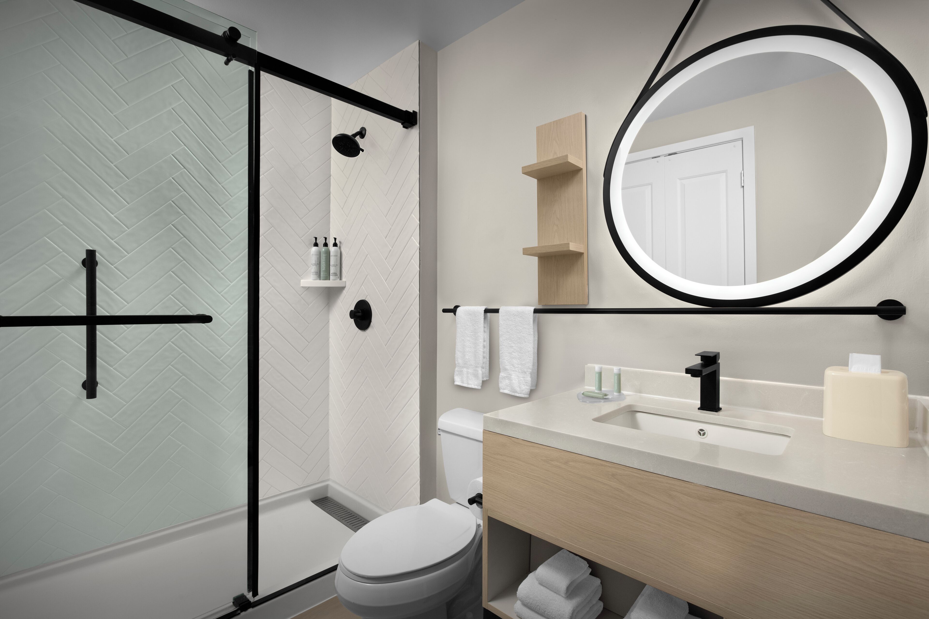 Free toiletries, hair dryer, towels