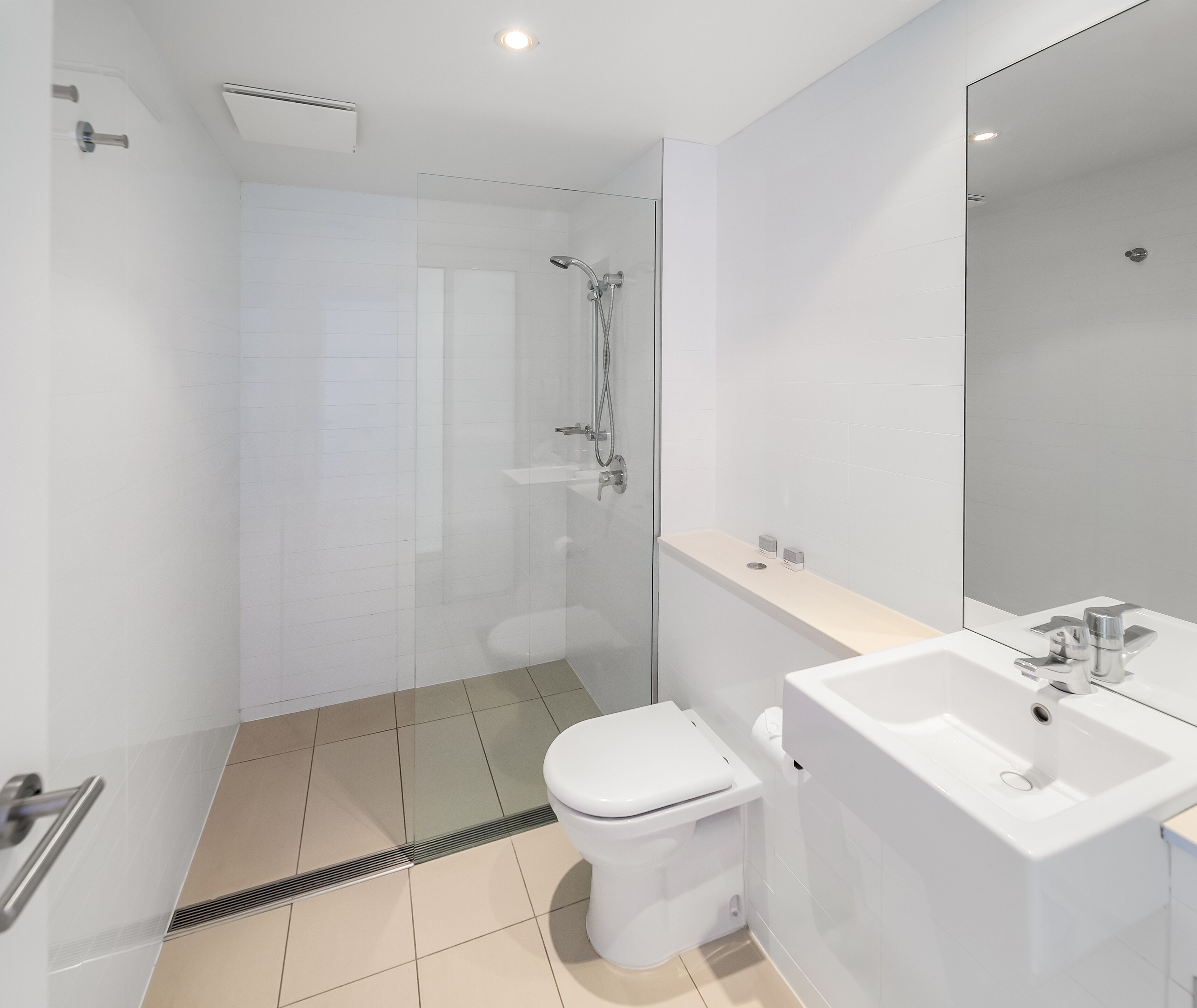 two bedroom bay view | bathroom | shower, free toiletries, hair dryer, towels