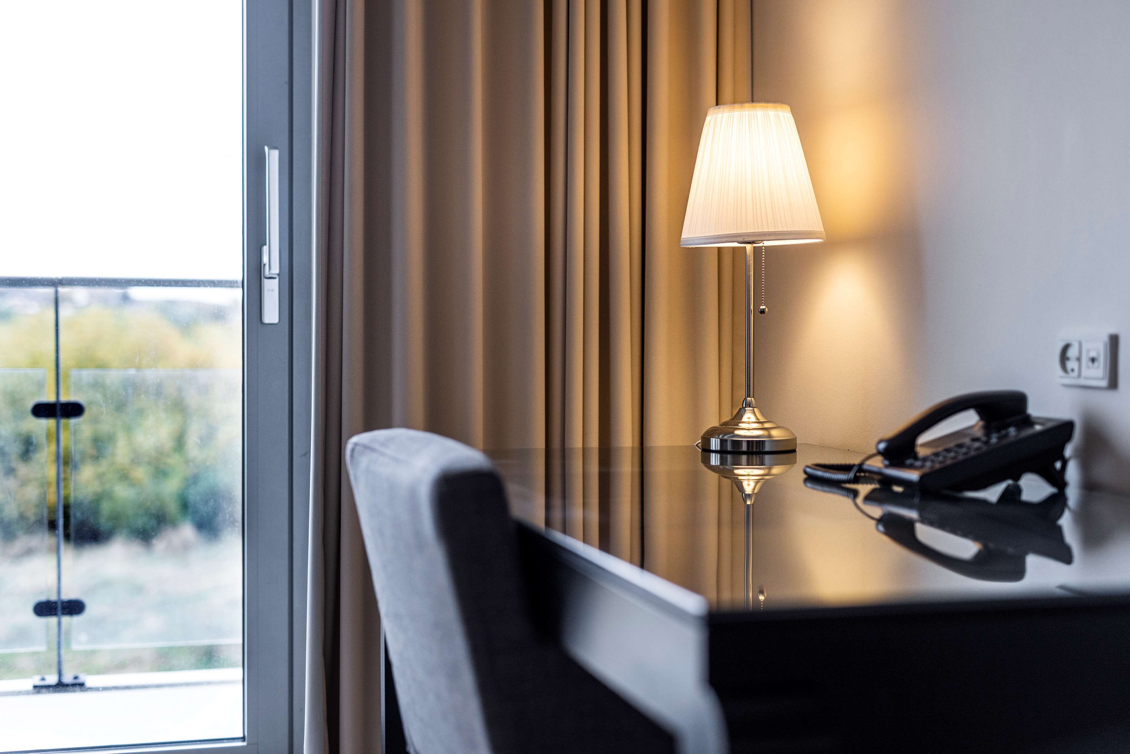 hypo-allergenic bedding, in-room safe, desk, laptop workspace