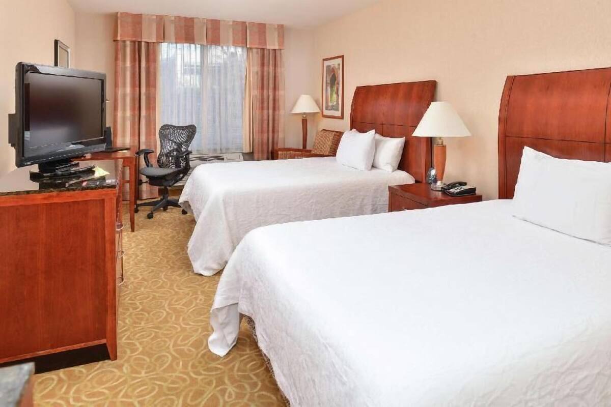 In-room safe, desk, laptop workspace, blackout drapes