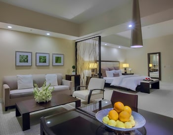 In-room television and other amenities at Provident Doral at the Blue Miami
