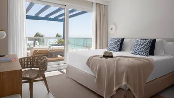 Suite, privézwembad (Seascape) | Lakens van Egyptisch katoen, luxe beddengoed