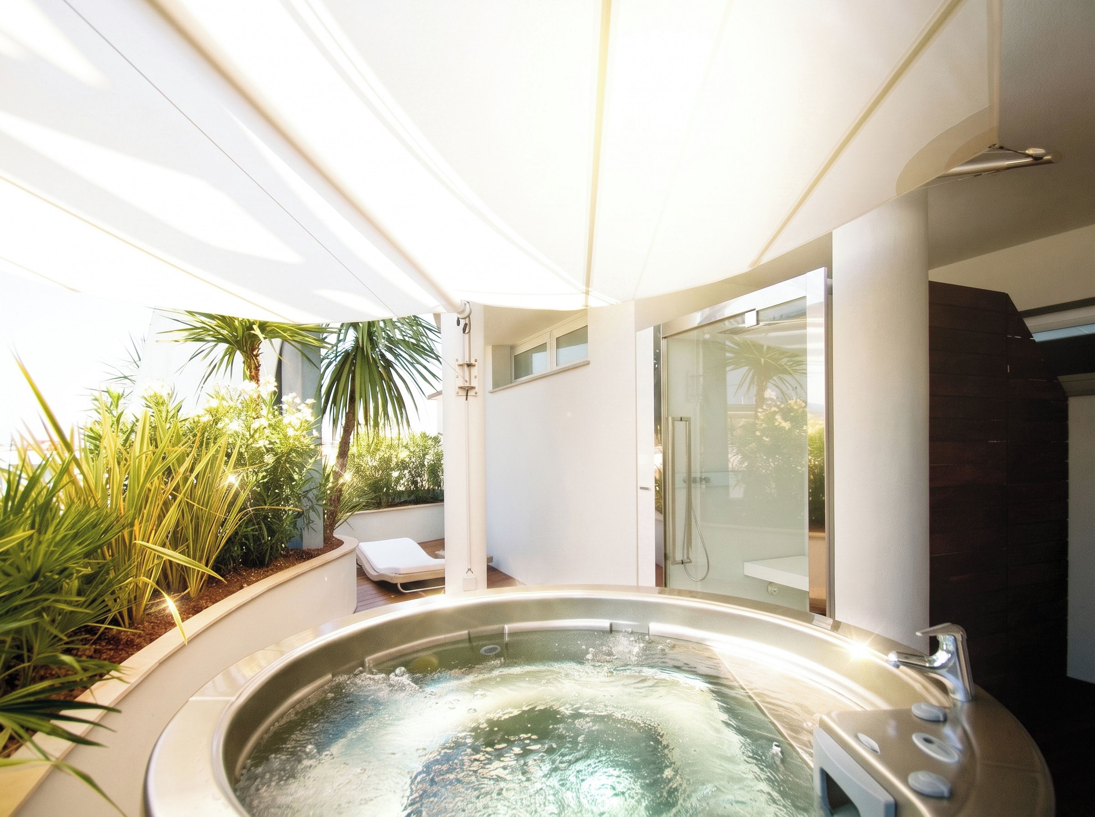 Luxury Suite, 1 Bedroom, Sea View | Private spa tub