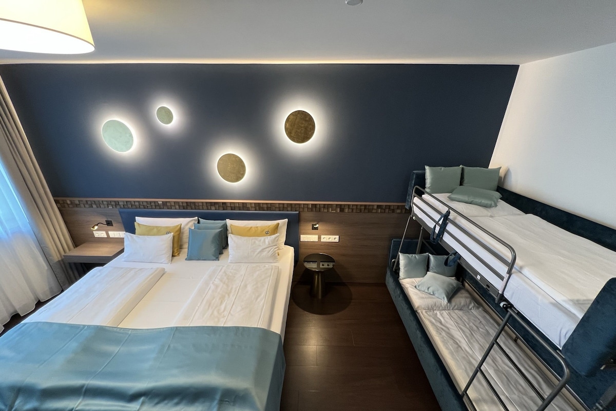 Ropa de cama de alta calidad y minibar 