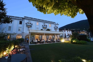 Dinner served, sea views
