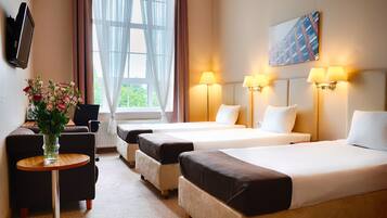 Familieværelse - 2 enkeltsenge | Udsigt fra værelset