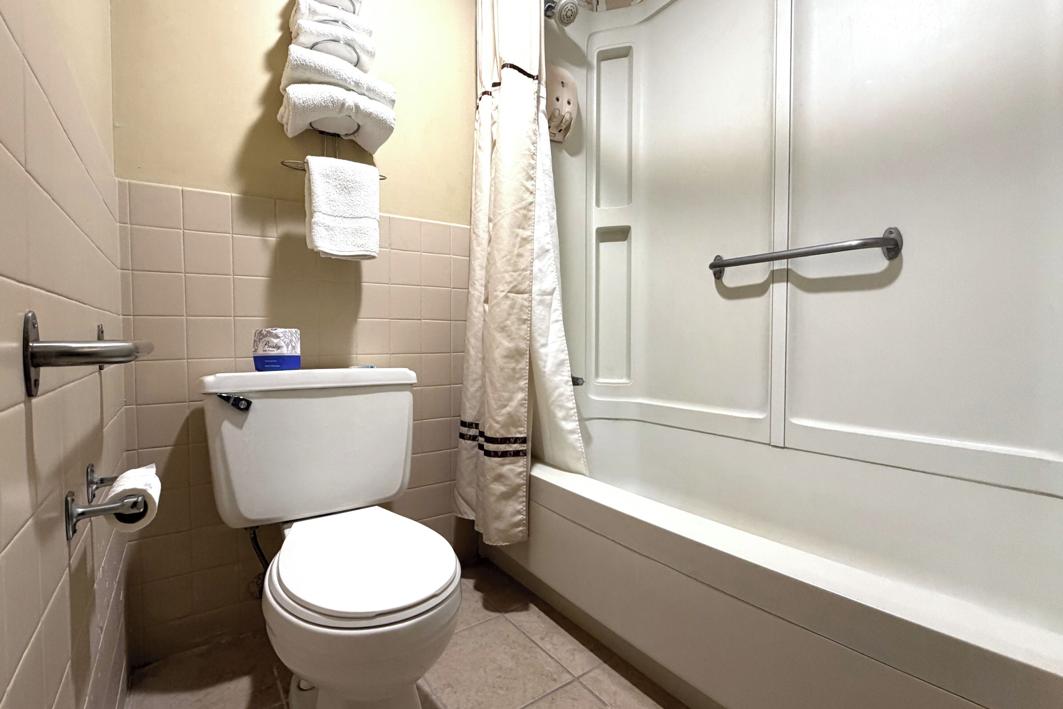 Free toiletries, hair dryer, towels
