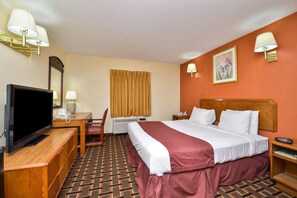 Desk, blackout drapes, iron/ironing board, free WiFi