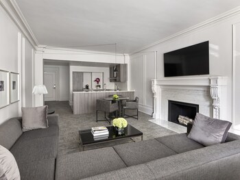 Suite, 2 Bedrooms (Rittenhouse Residence) | Living area | 55-inch TV with cable channels at AKA Rittenhouse Square