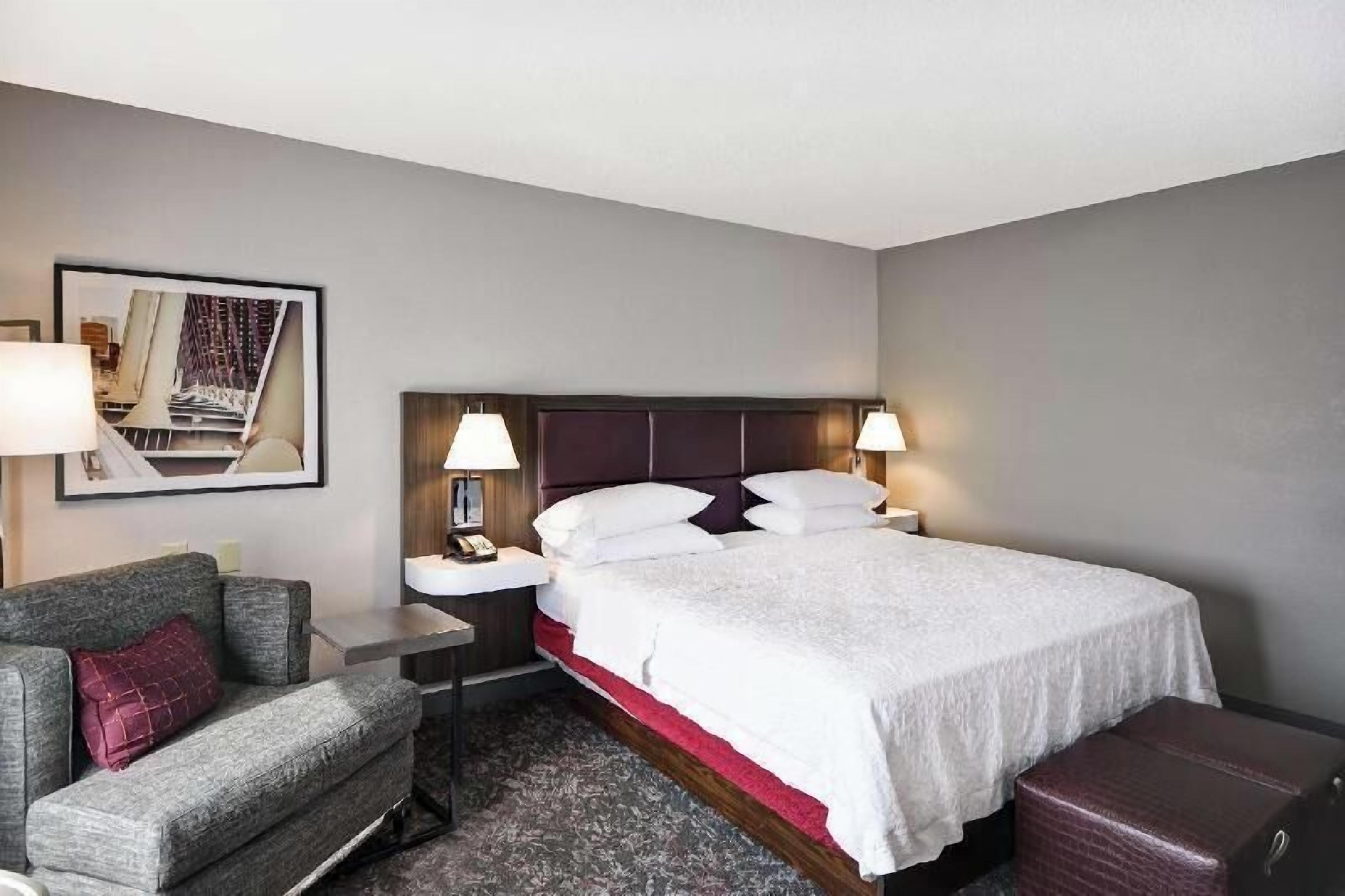 Premium bedding, down comforters, desk, blackout drapes