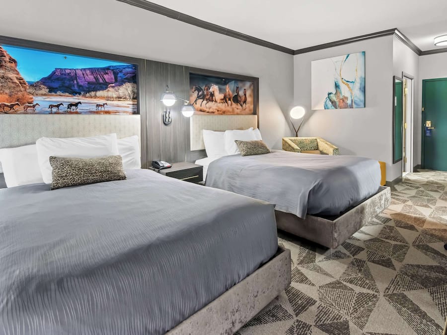 Standard Room, 2 Queen Beds, Non Smoking | Desk, iron/ironing board, free WiFi, bed sheets