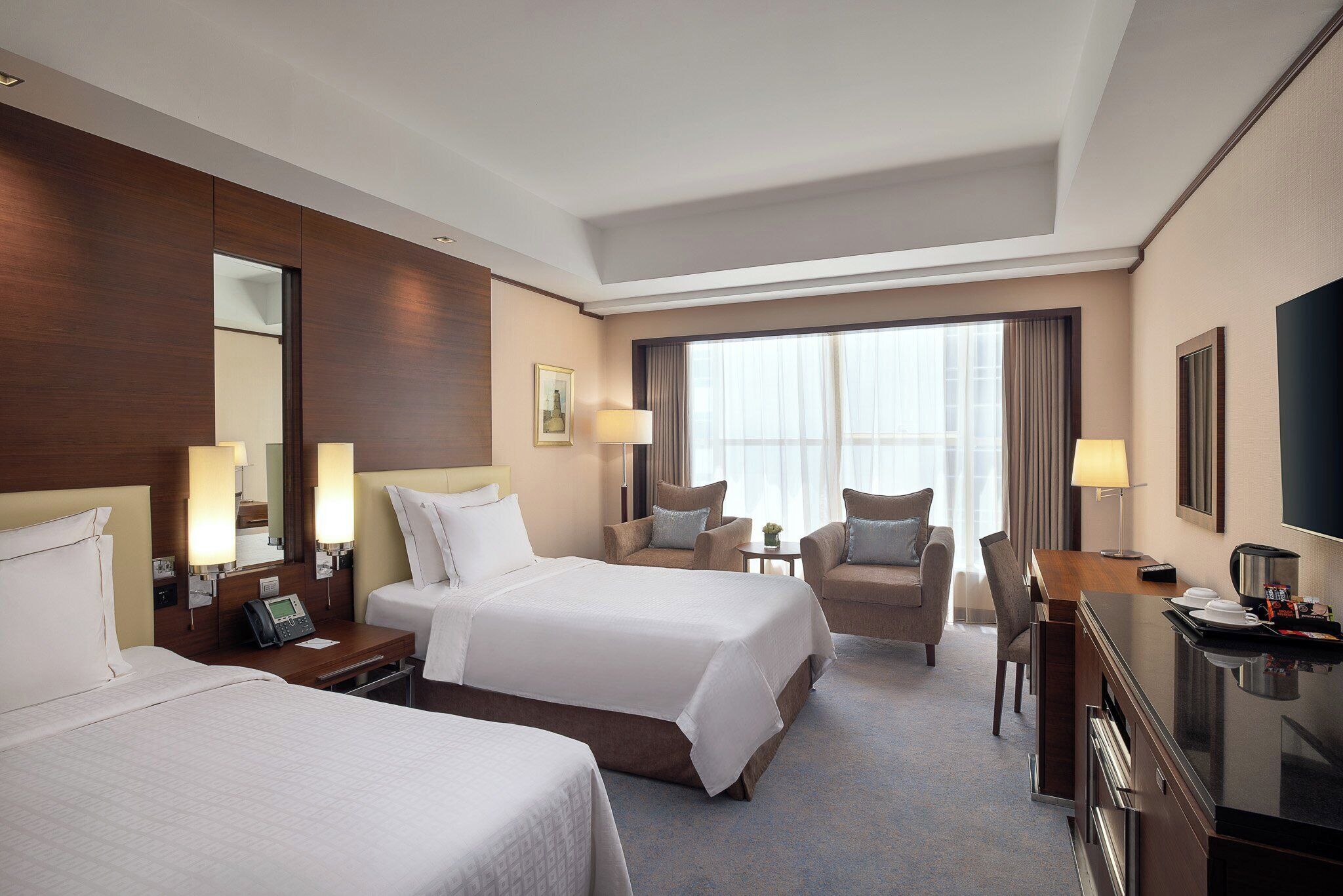 Premium bedding, down duvets, minibar, in-room safe