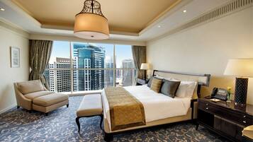 Premium bedding, down duvets, minibar, in-room safe