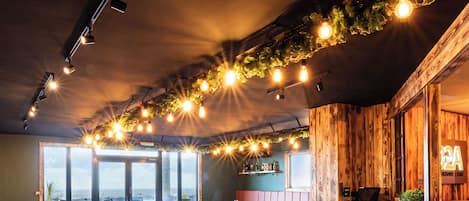 Breakfast, lunch, dinner served; local cuisine