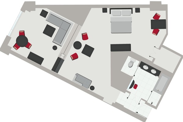 Habitación Premium, 1 cama King size | Plano
