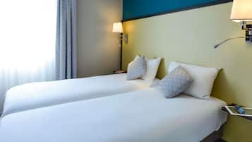 In-room safe, desk, laptop workspace, soundproofing