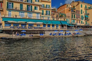 Private beach nearby, sun loungers, beach towels