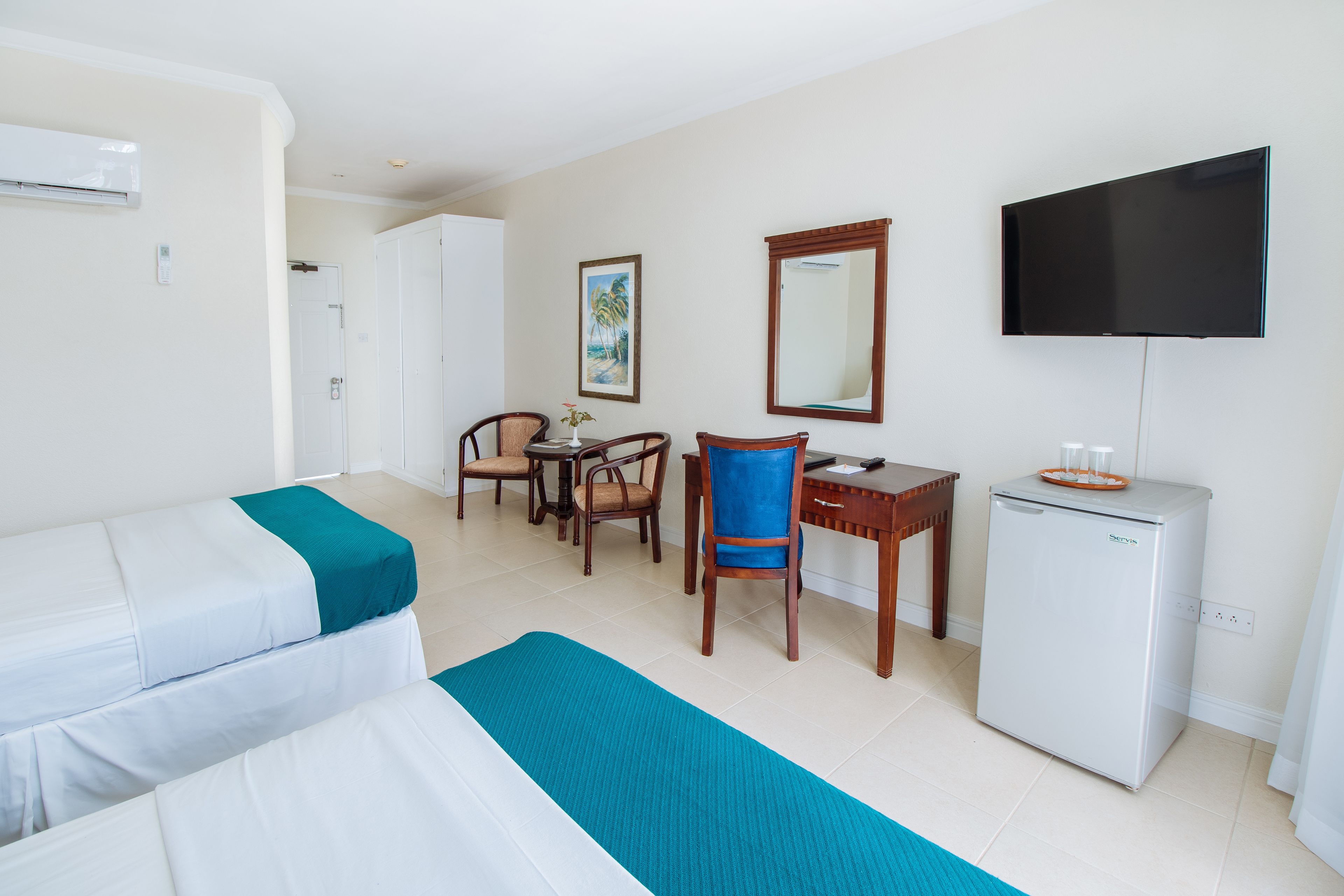 superior room, 2 double beds | in-room safe, desk, iron/ironing board, free cots/infant beds
