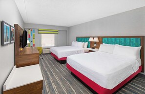 Room, 2 Queen Beds, Non Smoking | Desk, blackout drapes, iron/ironing board, free WiFi