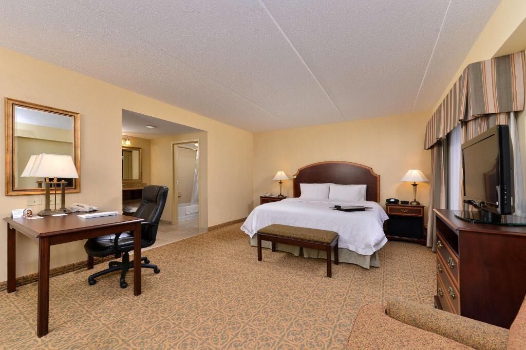 Desk, blackout curtains, iron/ironing board, free WiFi