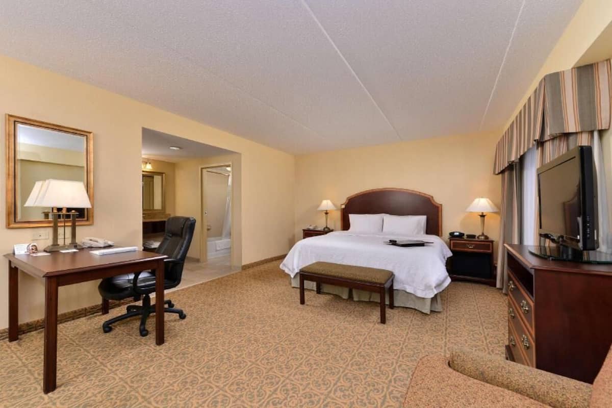 Desk, blackout curtains, iron/ironing board, free WiFi